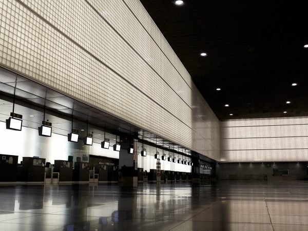 Empty airport hall.